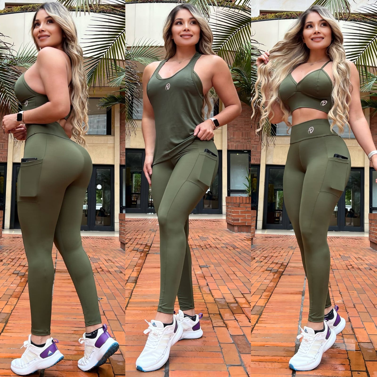 Conjunto 3 Piezas - Leggings, Top en Lycra Nylon y Esqueleto en Tela Capriti Ref: 1038