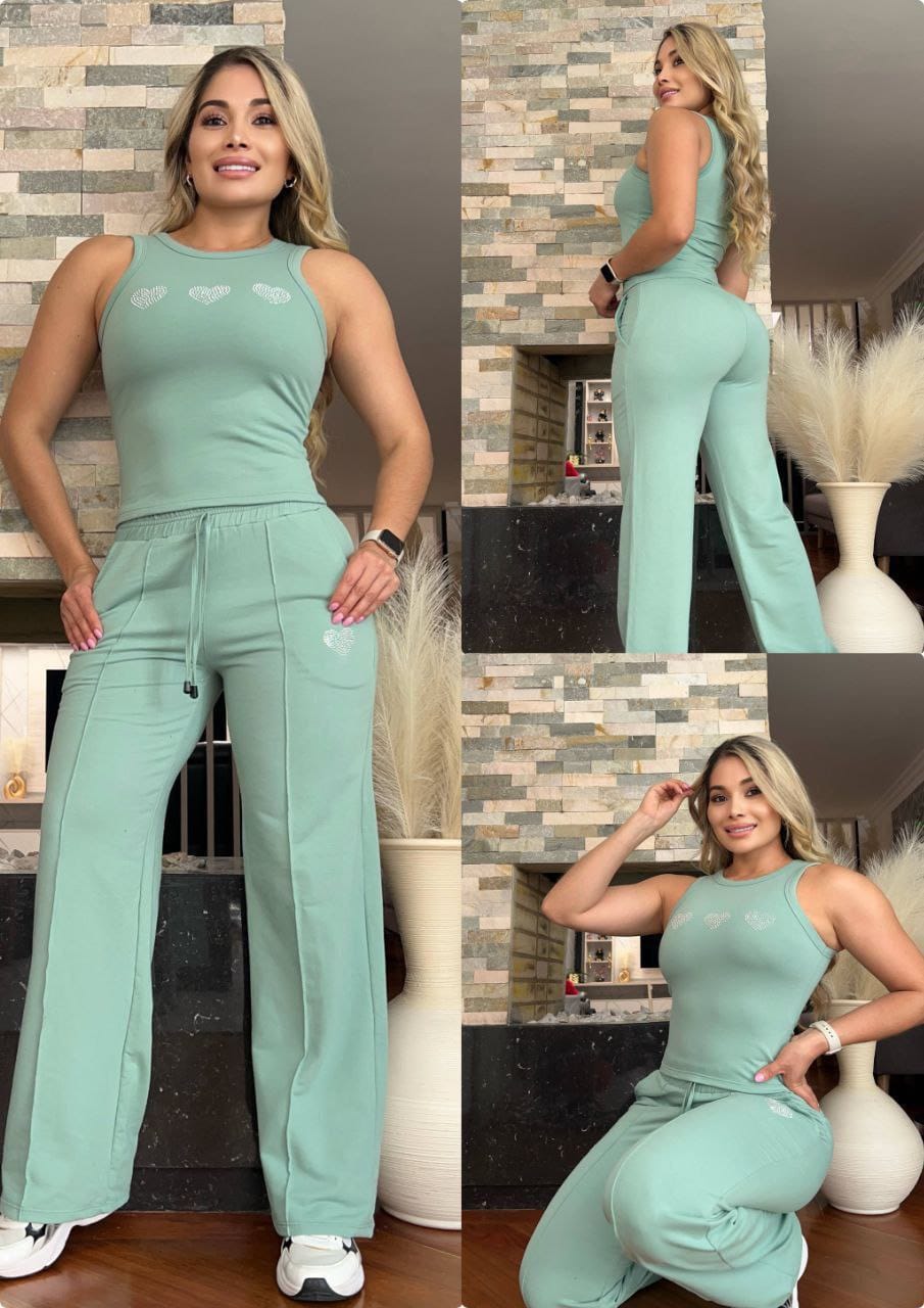 Conjunto 2 Piezas - Pantalón y Blusa en Burda Ref: 600