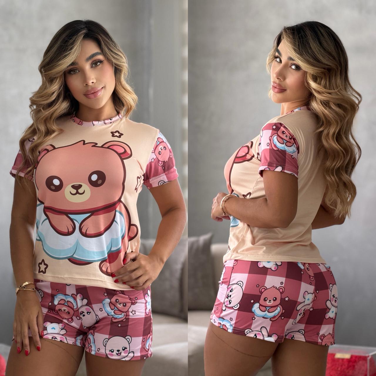 Conjunto 2 Piezas - Pijama en Piel de Durazno Ref: 052