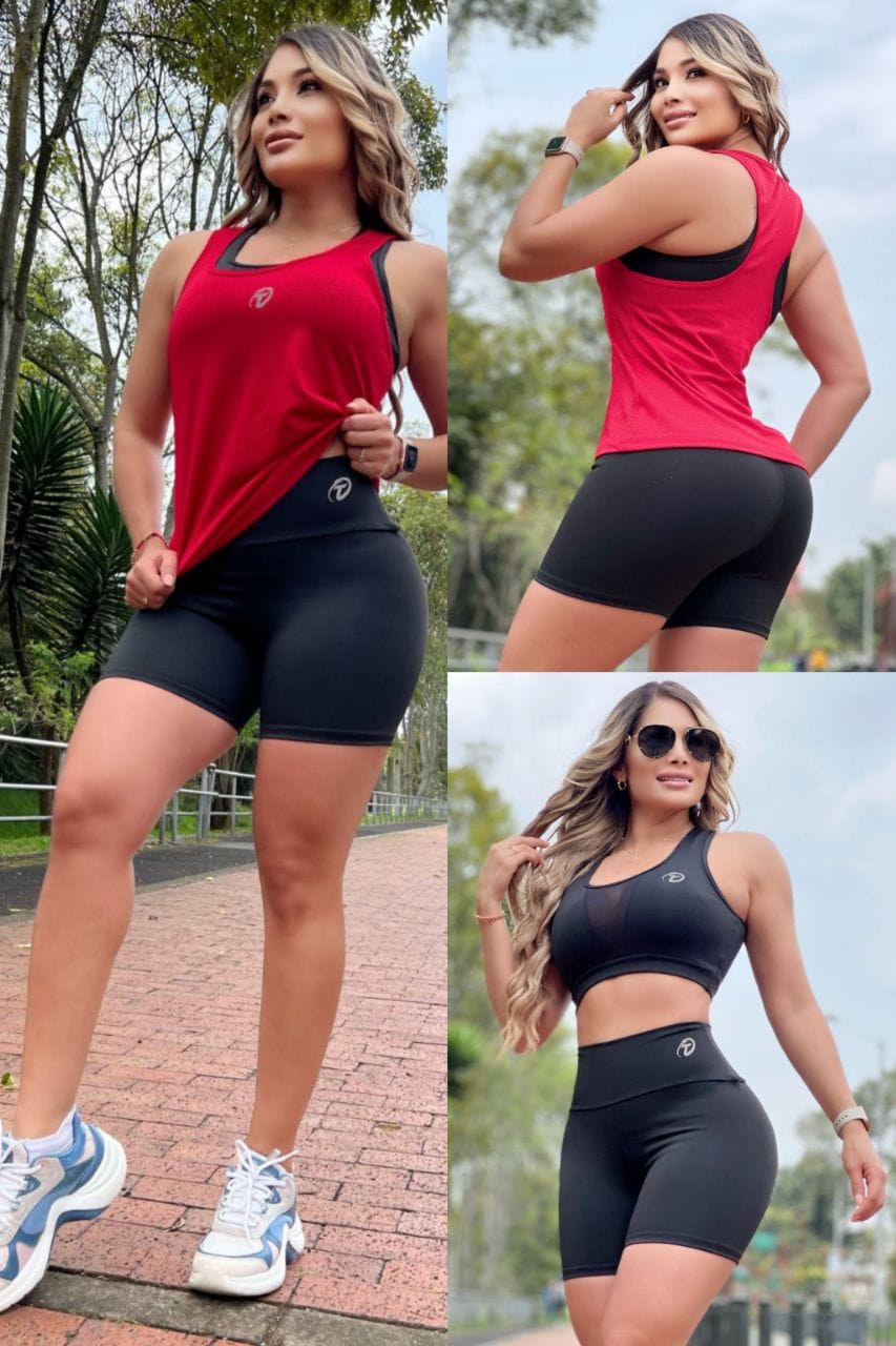 Conjunto 3 Piezas - Short, Top y Esqueleto Ref: 5018