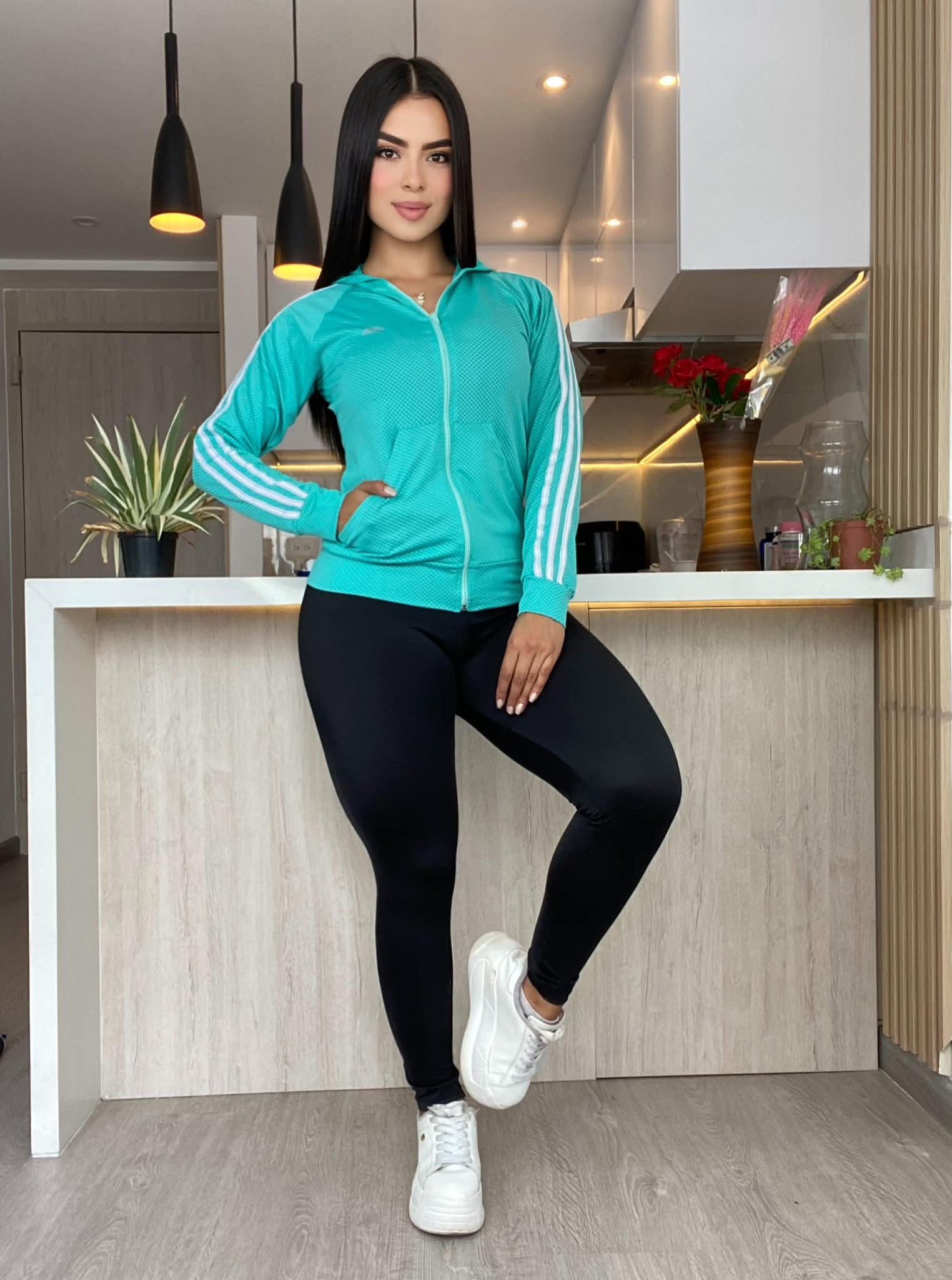 Conjunto 3 Piezas - Leggings, Top y Chaqueta Ref: 10025