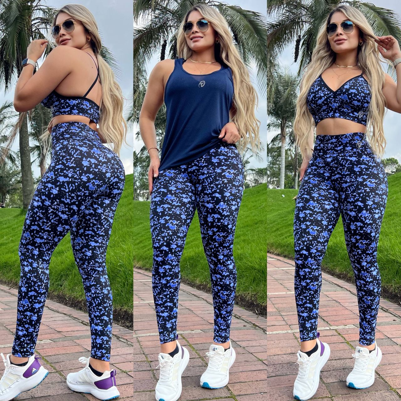 Conjunto 3 Piezas - Leggings, Top en Lycra Nylon y Esqueleto en Tela Capriti Ref: 5035