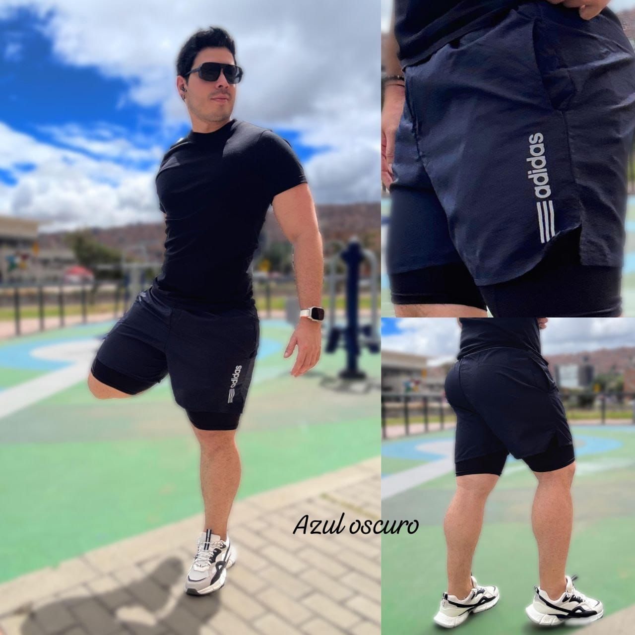 Pantaloneta con Licra Debajo en Antifluido y Licra Ref: