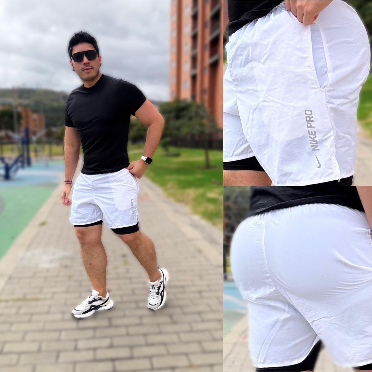Pantaloneta con Licra Debajo en Antifluido y Licra Ref: