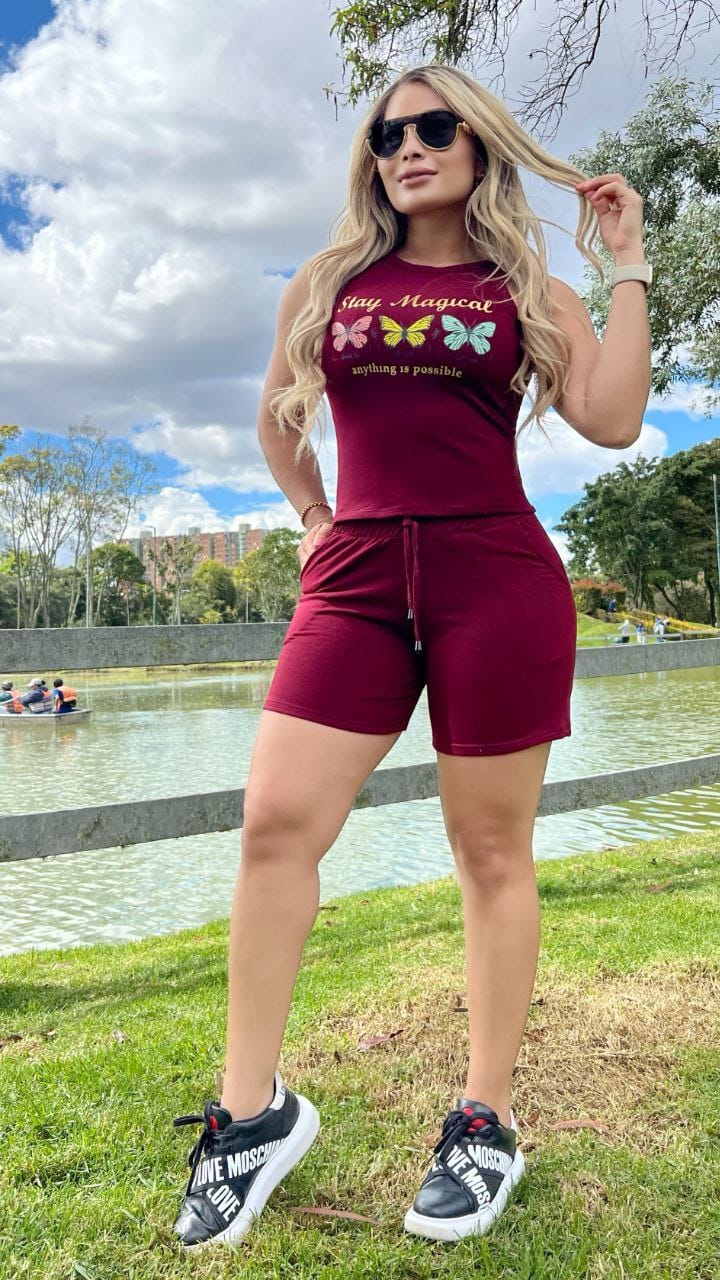 Conjunto 2 Piezas – Short y Blusa Ref: 430