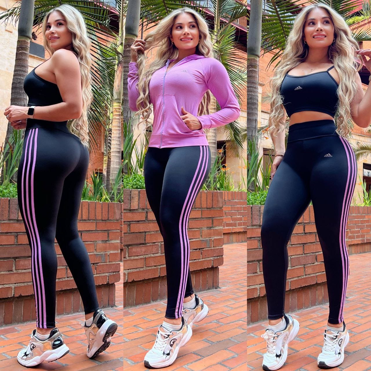 Conjunto 3 Piezas - Leggings, Top y Chaqueta Ref: 10025