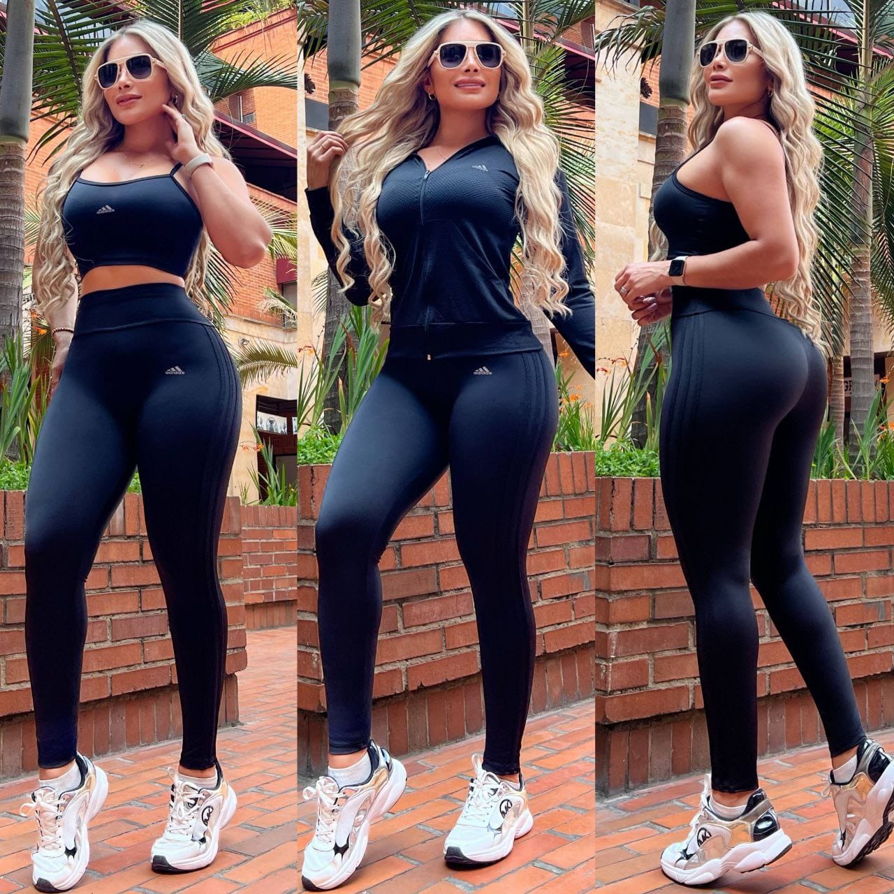 Conjunto 3 Piezas - Leggings, Top y Chaqueta Ref: 10025