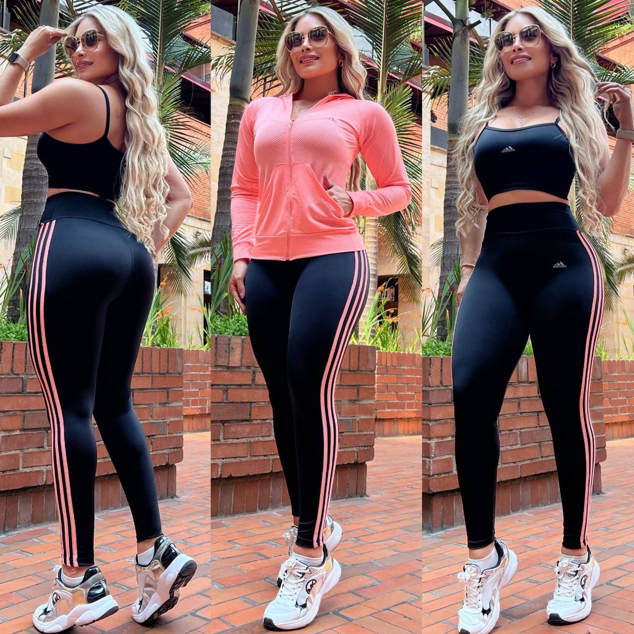 Conjunto 3 Piezas - Leggings, Top y Chaqueta Ref: 10025