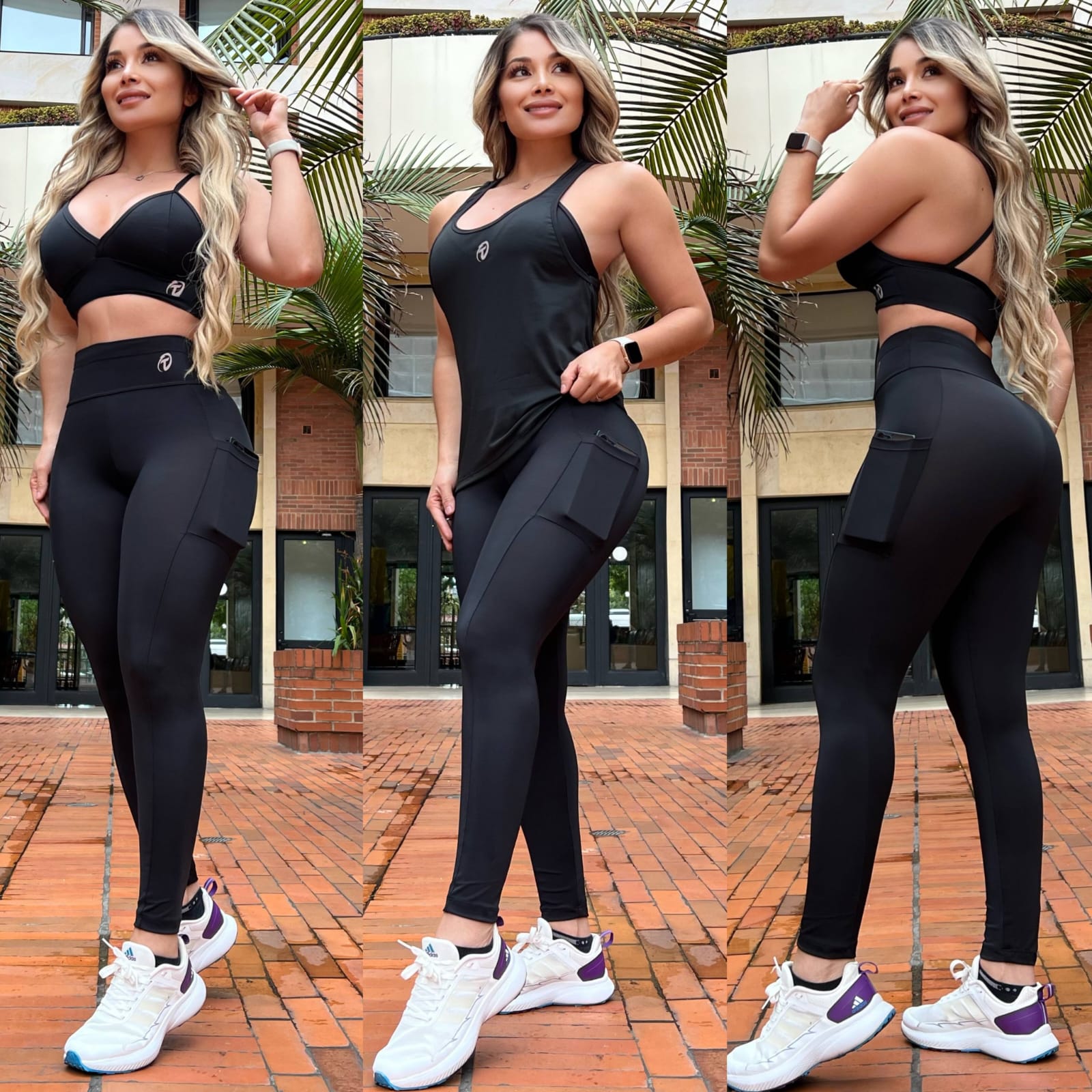 Conjunto 3 Piezas - Leggings, Top en Lycra Nylon y Esqueleto en Tela Capriti Ref: 1038