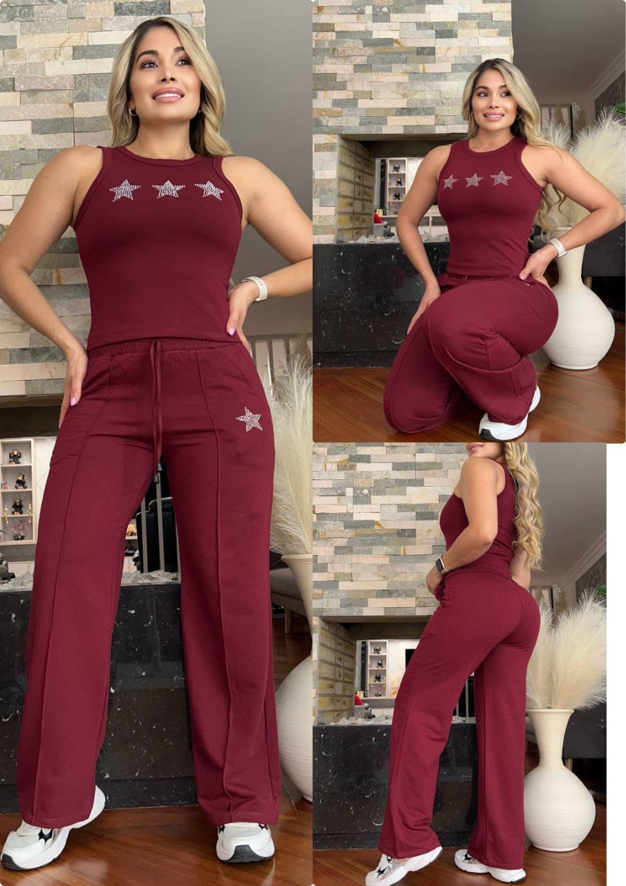 Conjunto 2 Piezas - Pantalón y Blusa en Burda Ref: 600