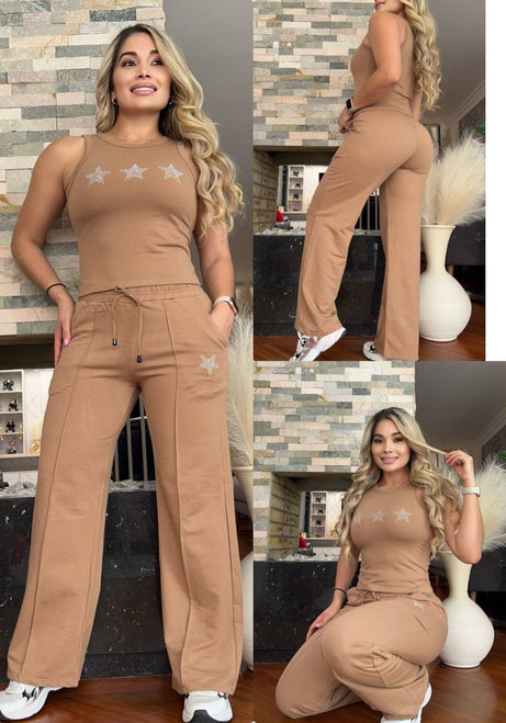 Conjunto 2 Piezas - Pantalón y Blusa en Burda Ref: 600