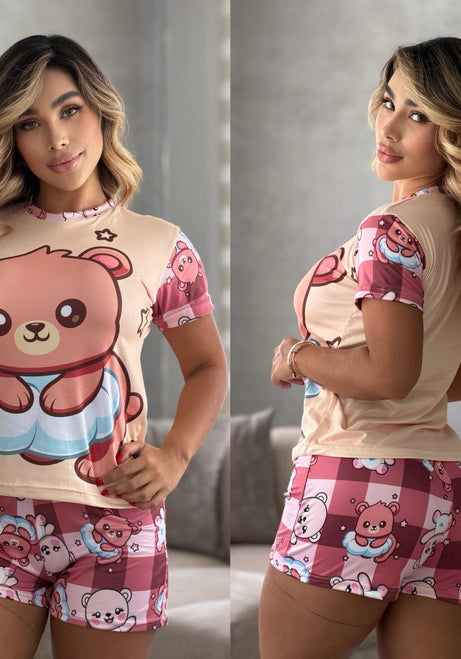 Conjunto 2 Piezas - Pijama en Piel de Durazno Ref: 052