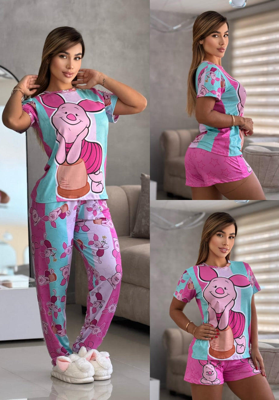 Conjunto 2 Piezas - Pijama en Piel de Durazno Ref: 054