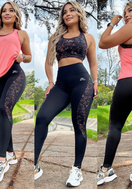 Conjunto 3 Piezas - Leggings, Top y Esqueleto Ref: 5030