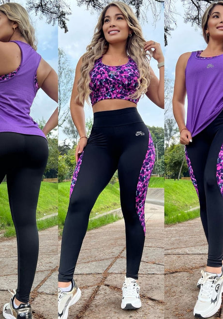 Conjunto 3 Piezas - Leggings, Top y Esqueleto Ref: 5030