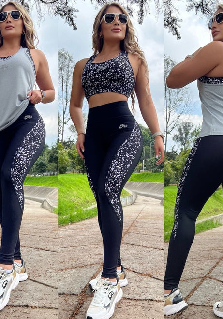 Conjunto 3 Piezas - Leggings, Top y Esqueleto Ref: 5030