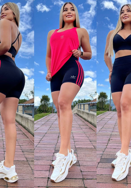 Conjunto 3 Piezas - Short, Top y Esqueleto Ref: 2060