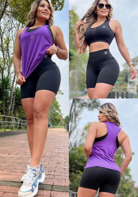 Conjunto 3 Piezas - Short, Top y Esqueleto Ref: 5018