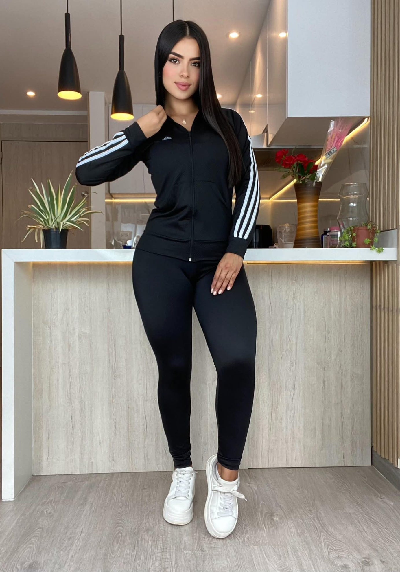 Conjunto 3 Piezas - Leggings, Top y Chaqueta Ref: 10025