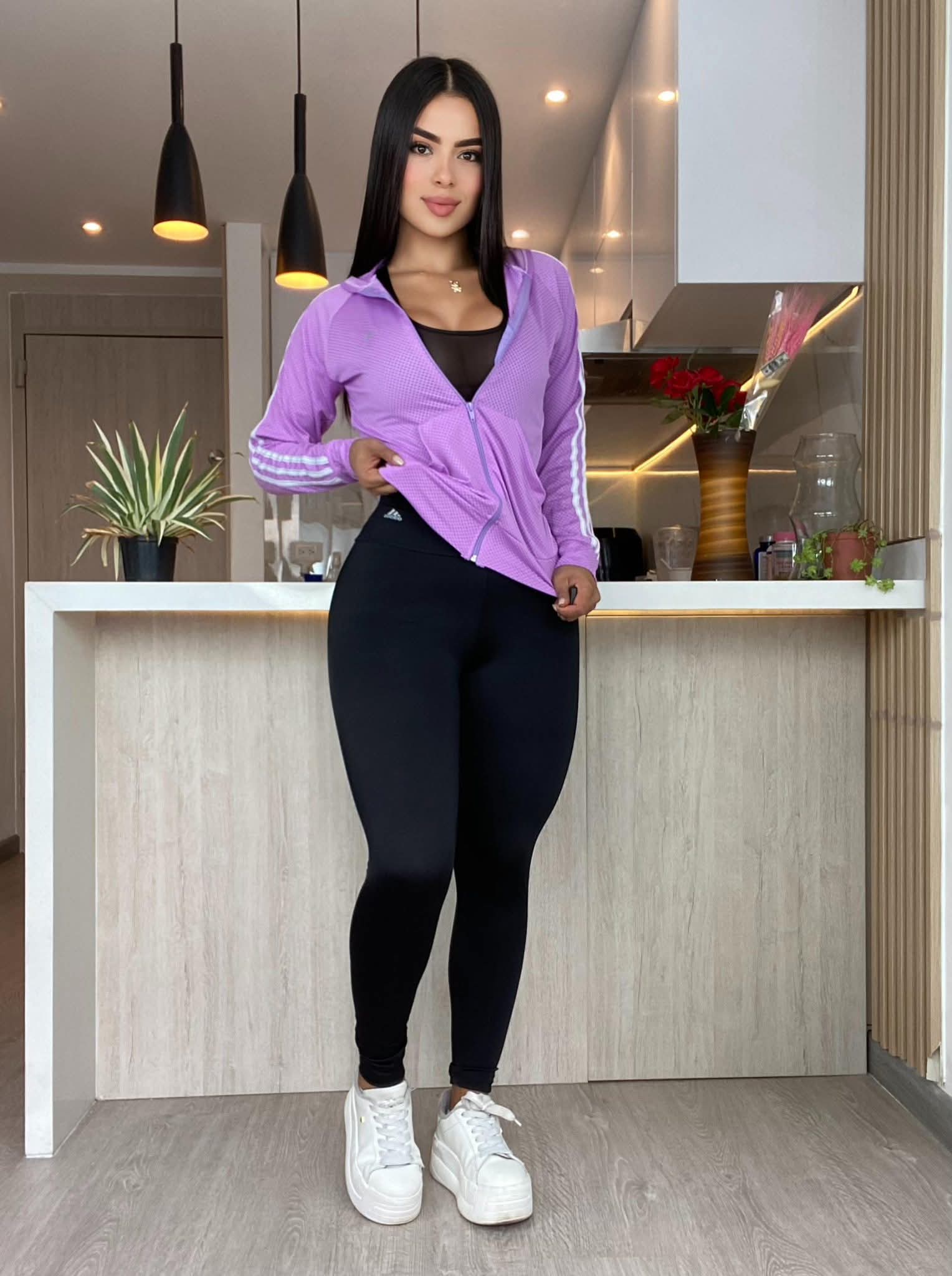 Conjunto 3 Piezas - Leggings, Top y Chaqueta Ref: 10025