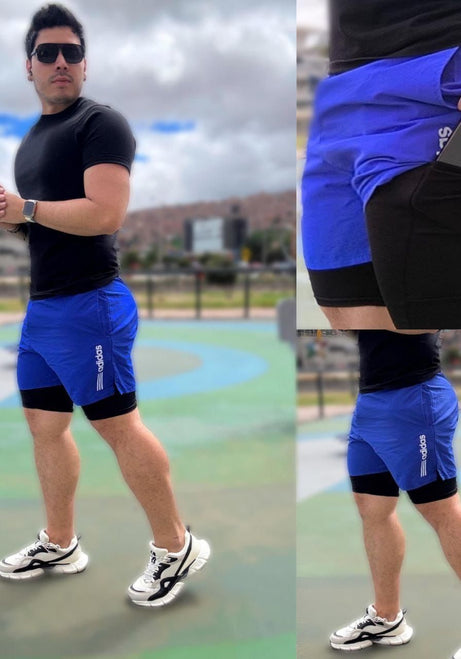 Pantaloneta con Licra Debajo en Antifluido y Licra Ref: