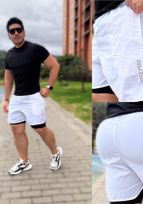 Pantaloneta con Licra Debajo en Antifluido y Licra Ref: