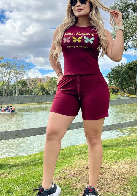 Conjunto 2 Piezas – Short y Blusa Ref: 430