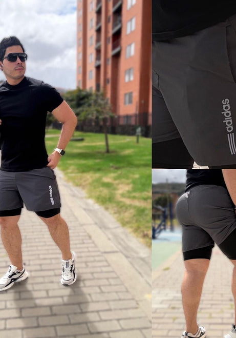 Pantaloneta con Licra Debajo en Antifluido y Licra Ref: