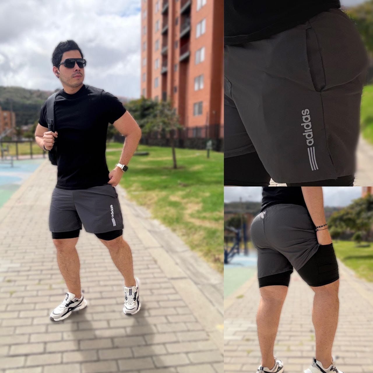 Pantaloneta con Licra Debajo en Antifluido y Licra Ref: