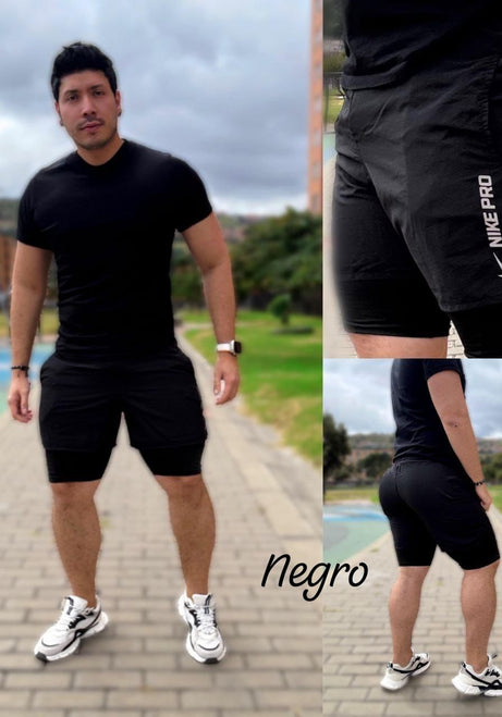 Pantaloneta con Licra Debajo en Antifluido y Licra Ref: