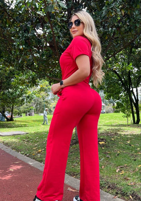 Conjunto 2 Piezas – Pantalón en Burda y Camiseta en Algodón Ref: 10-04