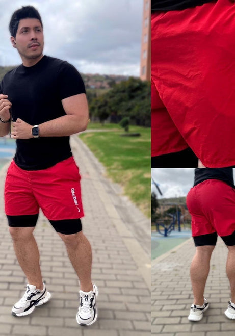 Pantaloneta con Licra Debajo en Antifluido y Licra Ref: