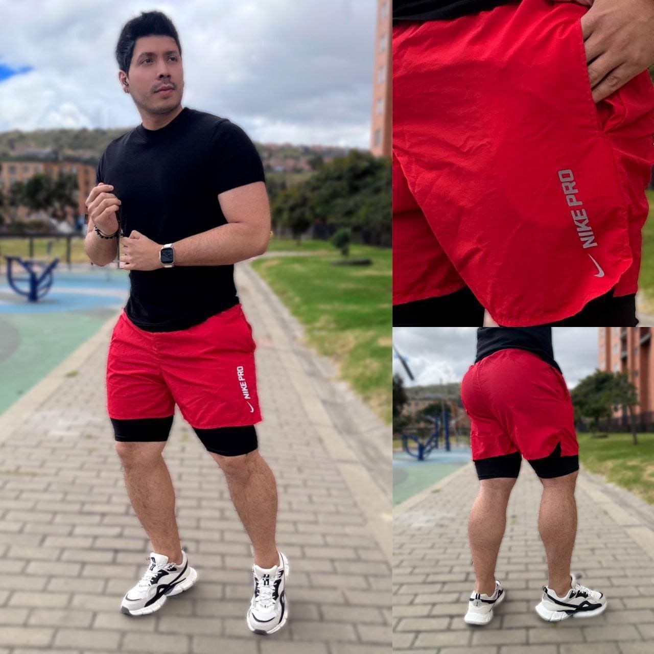 Pantaloneta con Licra Debajo en Antifluido y Licra Ref: